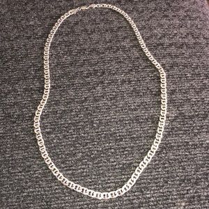 Sterling silver link necklace 22”